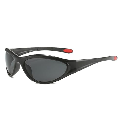 LVTFCO Retro Cat Eye Damen Sonnenbrille Mode Bunte Farbverlauf Spiegelbrille UV400 Herren Outdoor Sport Punk Sonnenbrille,Schwarz Grau,Einheitsgröße von LVTFCO