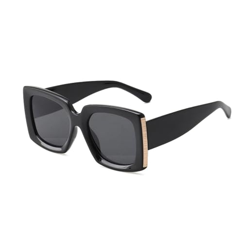 LVTFCO Retro Classic Square Damen Sonnenbrille Mode Farbverlauf Spiegel Brillen Schattierungen UV400 Herren Vintage Trending Sonnenbrille, schwarz grau, Einheitsgröße von LVTFCO