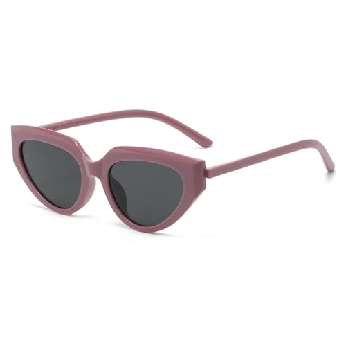 LVTFCO Retro-Katzenaugen-Sonnenbrille für Damen, Vintage, kleiner Rahmen, klassische Katzenaugen-Sonnenbrille für den Außenbereich, UV400-Schutz, Rot/Grau, Einheitsgröße von LVTFCO