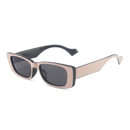 LVTFCO Retro Kleine Rechteck Sonnenbrille Frauen Beliebte Mode Candy Farbe Brillen Männer Quadratische Sonnenbrille Shades UV400, klar rosa, Einheitsgröße von LVTFCO