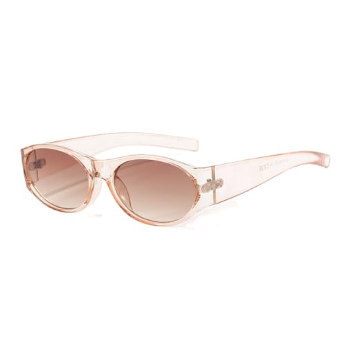 LVTFCO Sonnenbrille für Damen, modisch, schlicht, oval, vielseitig, lässig, mit Schutz, Champagner von LVTFCO