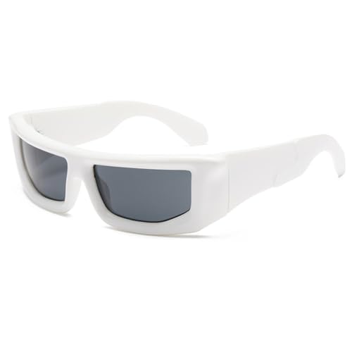 LVTFCO Sonnenbrille im Radsport-Stil, modischer Trend, personalisierte silberne Sonnenbrille, Hip-Hop-Form, Brille, grau von LVTFCO