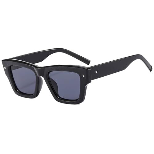 LVTFCO Sonnenbrillen für Damen und Herren, modisch, schlicht, mit dickem Rahmen, Retro-Sonnenbrille, Schwarz von LVTFCO