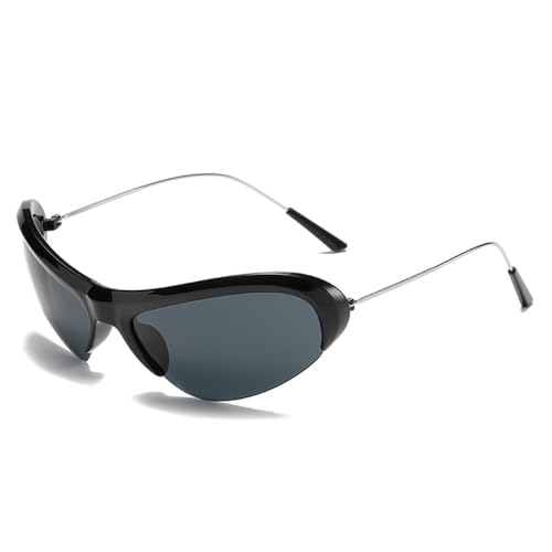 LVTFCO Sport Punk Sonnenbrille Mode Brillen UV400 Schutz Radfahren Sonnenbrille personalisierte Sonnenbrille, schwarz von LVTFCO