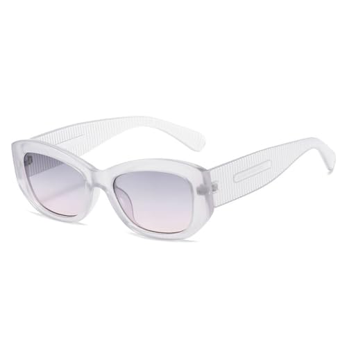 LVTFCO Vintage Cat Eye Sonnenbrille Damen Mode Farbverlauf UV400 Herren Trending Punk Quadratische Sonnenbrille,Grau grau rosa,Einheitsgröße von LVTFCO