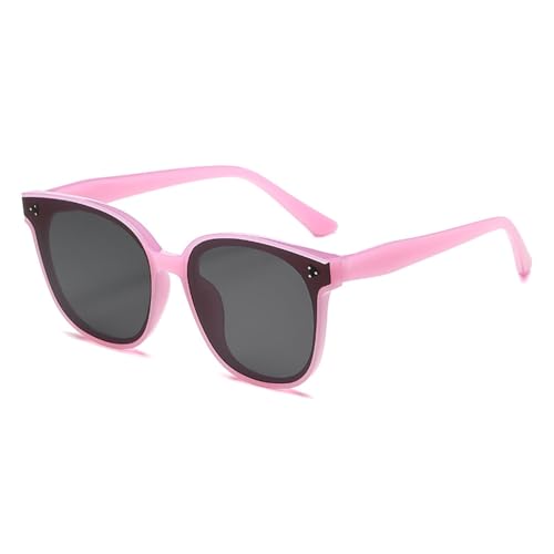 LVTFCO Vintage Quadratische Sonnenbrille Damen Übergroße Sonnenbrille mit ovalen Gläsern Herren Retro Schwarze Brillen Shades Goggle UV400 UV400,Rosa,Einheitsgröße von LVTFCO