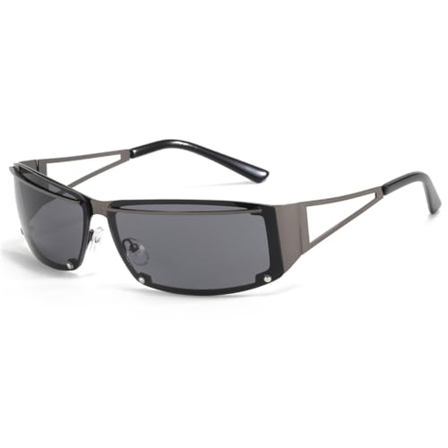 Sonnenbrille mit Hohlschliff, männliche Persönlichkeit, modische Straßenfotografie, Hip-Hop-Sonnenbrille, konkave Brille, weiblich, schwarz von LVTFCO