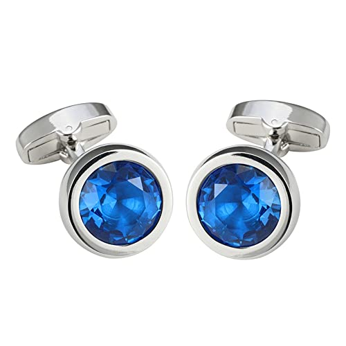 Manschettenknöpfe für Herren Herrenmanschettenknöpfe for Männer Hochzeitsgeschäftsfestival Geburtstag Jubiläum (Farbe : Blue, Size : 15.8x15.8mm) von LVUNZJCA