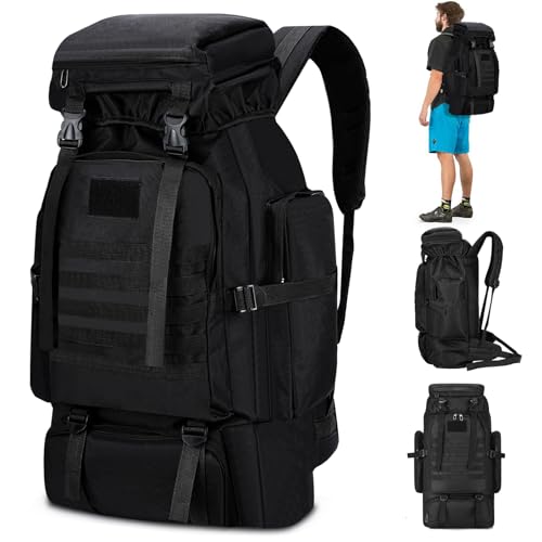 LYtech 80L Wanderrucksack Herren Damen Reiserucksack Große Trekkingrucksack Outdoor Camping Rucksäcke Wasserdicht Wanderrucksack Backpacker Rucksack Geschenke Für Wandern Bergsteigen Camping Reisen von LYtech