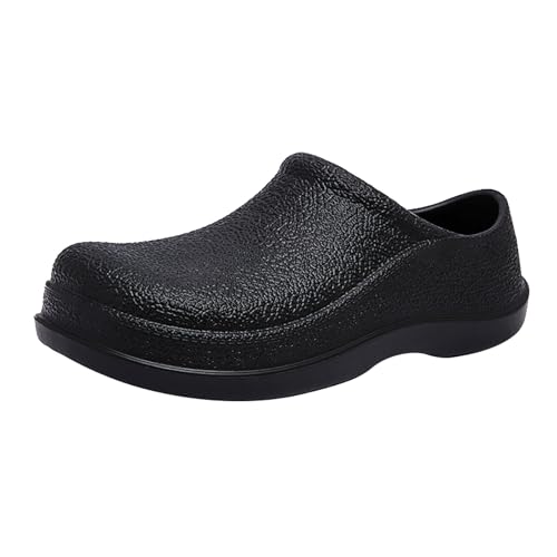 LZPCarra 2024 Herren-Kochschuhe, Vier Jahreszeiten, Herrenschuhe, große Größe, Schwarze Küchenarbeitsschuhe, Regenschuhe wasserdichte Schuhe Herren 48 (Black, 41) von LZPCarra