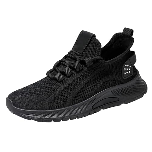 LZPCarra Damen-Frühling/Sommer, einfarbig, atmungsaktives Mesh, modische Freizeit-Sportschuhe Damen Compatible with Motorrad Schuhe (Black, 35) von LZPCarra