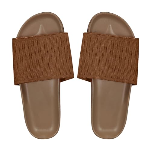 LZPCarra Damen-Strandsandalen, hohle lässige Hausschuhe, flache Schuhe, Retro-Sandalen Schuhe Mit Absatz Für Damen 42 (Brown, 42) von LZPCarra