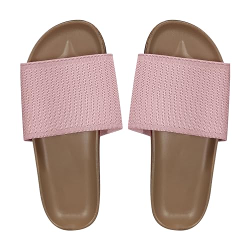 LZPCarra Damen-Strandsandalen, hohle lässige Hausschuhe, flache Schuhe, Retro-Sandalen Schuhe Mit Absatz Für Damen 42 (Pink, 36) von LZPCarra