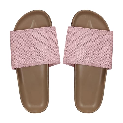 LZPCarra Damen-Strandsandalen, hohle lässige Hausschuhe, flache Schuhe, Retro-Sandalen Schuhe Mit Absatz Für Damen 42 (Pink, 38) von LZPCarra