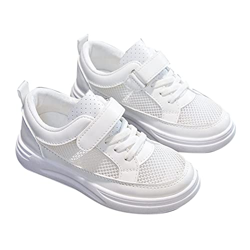 LZPCarra Frühling und Sommer atmungsaktive rutschfeste Kinder-Freizeitsportschuhe aus Mesh Sneaker Schuhe 35 (White, 30 Little Child) von LZPCarra