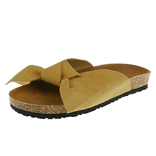 LZPCarra Hausschuhe Damen Pantoletten Sommer - Schuhe Damen Slipper Weit, Sommer Bequem Sandalen Elegant Sexy Zehentrenner Verstellbar Rutschfest Flip Flops Flach Badeschuhe Strandschuhe Badelatschen von LZPCarra