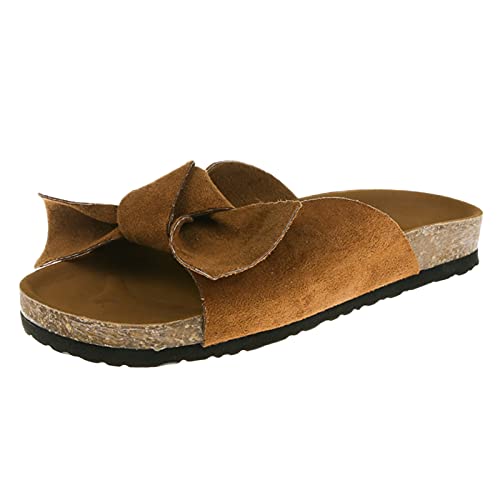 LZPCarra Hausschuhe Damen Pantoletten Sommer - Schuhe Damen Slipper Weit, Sommer Bequem Sandalen Elegant Sexy Zehentrenner Verstellbar Rutschfest Flip Flops Flach Badeschuhe Strandschuhe Badelatschen von LZPCarra