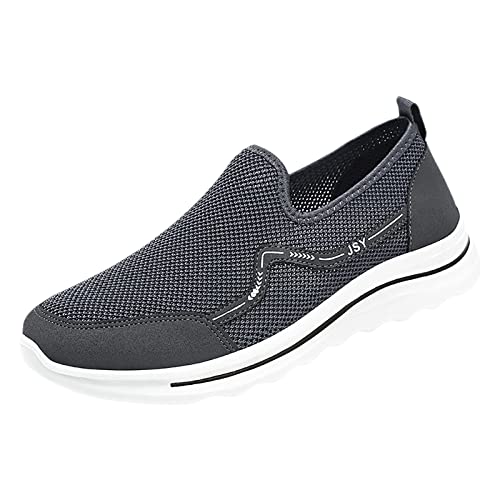 LZPCarra Herren New Flying Weave Wanderschuhe Atmungsaktive und Bequeme Herren Casual Jogging Sommer Atmungsaktive Mesh-Schuhe Schuhe Gegen Schweißfüße Herren (Grey, 39) von LZPCarra