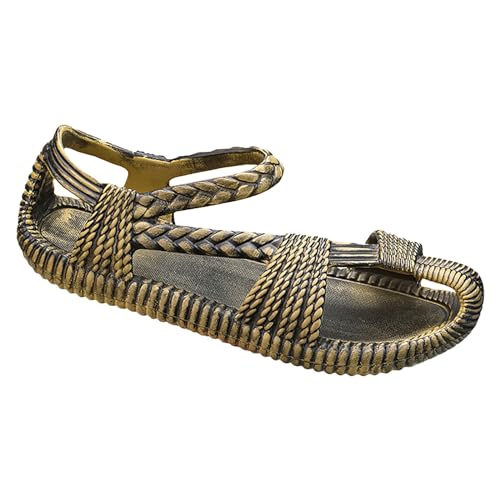 LZPCarra Herren Sandalen Sport Sommer Strand Hausschuhe Schieben Outdoor Remote Hausschuhe Sandalen Fußbett Sandalen Herren (Bronze, 43) von LZPCarra