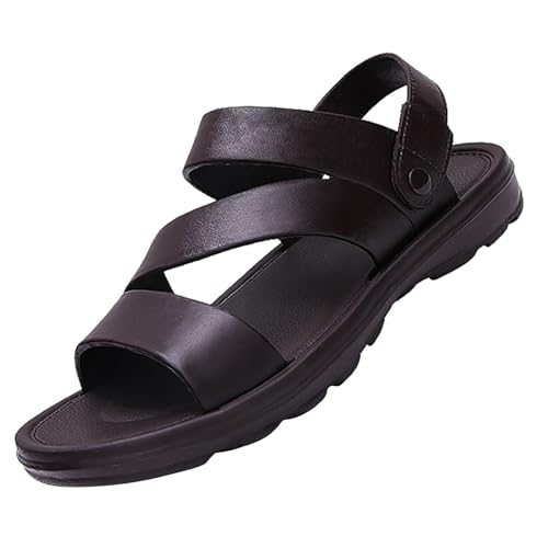 LZPCarra Herren Sandalen Sport Sommer Strand Hausschuhe Schieben Outdoor Remote Hausschuhe Sandalen Wasserdichte Schuhe Herren Für (Brown, 40) von LZPCarra