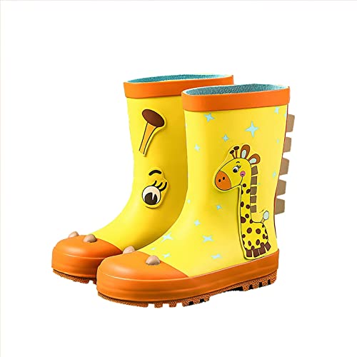 LZPCarra Kinder Regenschuhe und Mädchen Wasserschuhe Baby Regenstiefel Wasserstiefel bei großen und kleinen Kindern Kinder Skianzug 80 (D, 32 Big Kids) von LZPCarra