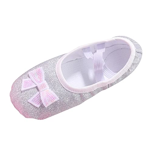 LZPCarra Kinderschuhe Tanzschuhe Warm Dance Ballett Performance Indoor Schuhe Yoga Tanzschuhe Sportschuhe Kinder 35 (Silver, 26 Toddler) von LZPCarra