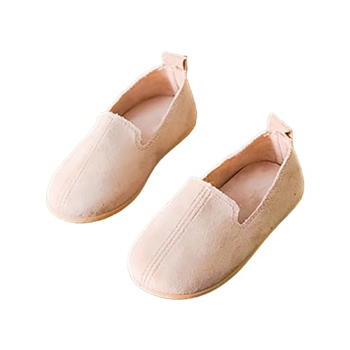 LZPCarra Kleinkind Baby Mädchen Schuhe Mode Mädchen Casual Schuhe Einfarbig Einfachen Stil Flach Leicht Sportschuhe Kinder Hallenschuhe (Beige, 22 Infant) von LZPCarra