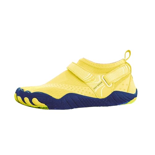 LZPCarra Leichte Badeschuhe für Damen und Herren, Tauch- und Strandschuhe, Outdoor-Barfuß-Tauchschuhe, Schwimmen, Waten, Strandschuhe, Regenstiefel Damen Schwarz Schuhe (Yellow, 35) von LZPCarra