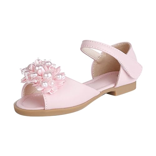 LZPCarra Mädchen Sommer Mode Perle Prinzessin Sandalen Undichte Zehen Rutschfeste Sandalen Kinder 24 (Pink, 30.5 Little Child) von LZPCarra