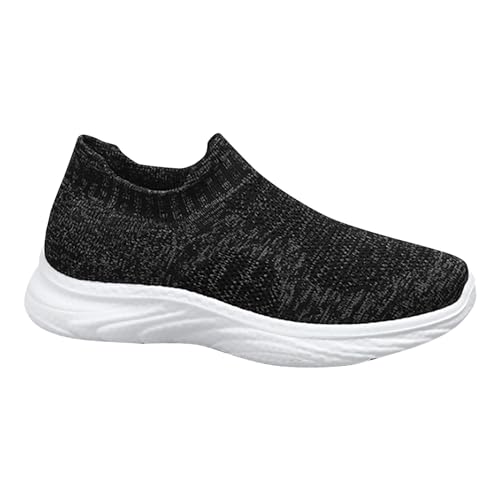 LZPCarra Mode Frühjahr Und Sommer Männer Sport Schuhe Flachen Boden Leichte Mesh Atmungsaktive Slip Auf Bequeme Einfarbig Einfache Eigenschaften: Slipper Herren Schuhe (Black, 39) von LZPCarra