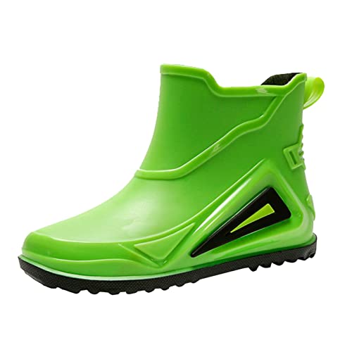 LZPCarra Outdoor Mode Offroad Bergsteigen Leichte rutschfeste Regenstiefel Gummischuhe Damen Schuhe Wasserdicht Leicht (Green, 40) von LZPCarra