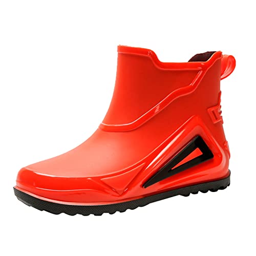 LZPCarra Outdoor Mode Offroad Bergsteigen Leichte rutschfeste Regenstiefel Gummischuhe Damen Schuhe Wasserdicht Leicht (Orange, 39) von LZPCarra