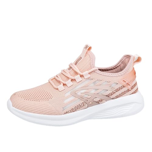 LZPCarra Paar Damen Frühling und Sommer rutschfeste Walking Mode leichte Schuhe Sport Freizeitschuhe Outdoor Schuhe Damen Wasserdicht Winter (Pink, 39) von LZPCarra