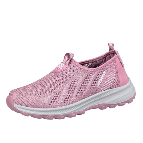 LZPCarra Paar Damen Frühling und Sommer rutschfeste Walking Mode leichte Schuhe Sport Freizeitschuhe Sneaker Schuhe Damen 39-42 (Pink, 38) von LZPCarra