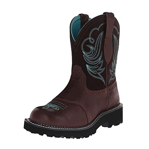 LZPCarra Plateau Cowboystiefel Stiefel für Damen Stiefel Stiefel Damen Vintage Cowboy Schuhe Stiefel Damen Stickerei für Damen Damenstiefel Gelb 36 (Brown, 37) von LZPCarra