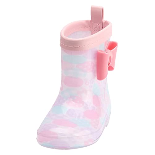 LZPCarra Regenstiefel für, Regenstiefel, kurze Regenstiefel für, einfach anzuziehen, leicht Wasserdicht Kinder (Hot Pink, 24 Toddler) von LZPCarra