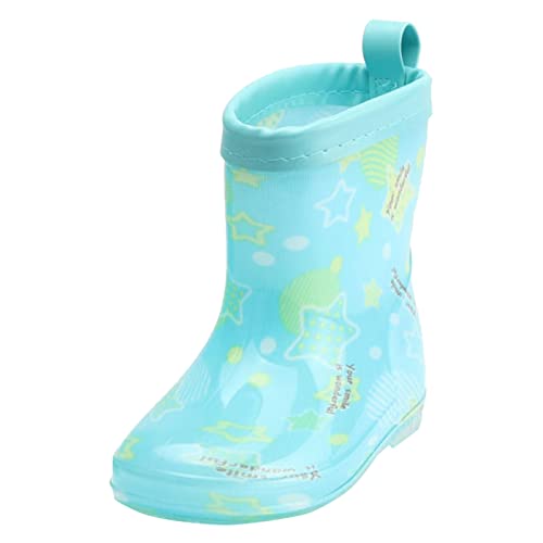 LZPCarra Regenstiefel für, Regenstiefel, kurze Regenstiefel für, einfach anzuziehen, leicht Wasserdicht Kinder (Sky Blue, 24 Toddler) von LZPCarra