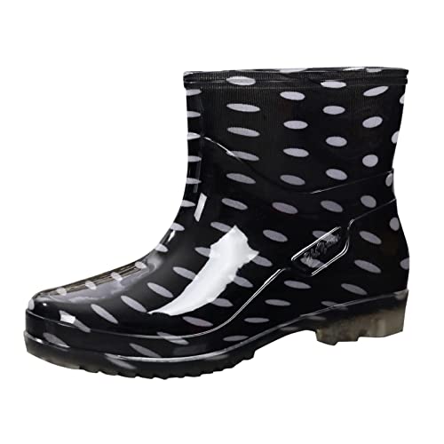LZPCarra Top Rubber Baby Boots Wasser Damen Regenstiefel Pvc Regenfester Schuh Schuhe Damen Sneaker Neu (Black, 37) von LZPCarra