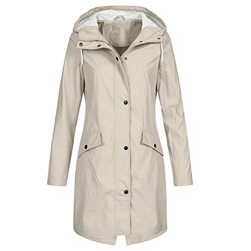 Softshelljacke Damen Lang: Sportjacke Damen Outdoor Wasserdicht Outdoorjacke Langarm Elegant Windbreaker GroßE GrößEn Herbstjacke Softshell-Fahrradjacke Laufjacke Mit Kapuze Winddichte Regenjacke von LZPCarra