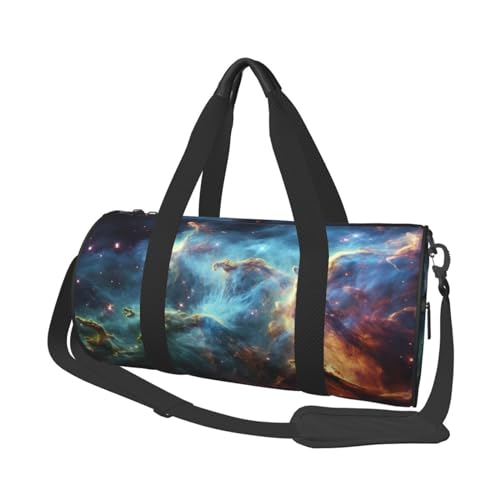 Universe Galaxy Weltraum-Reisetasche für Damen und Herren, Turnbeutel, große Reisetasche, Weekender, Übernachtungstasche mit Schultergurt, Schwarz, Einheitsgröße, Schwarz , Einheitsgröße von LZQPOEAS