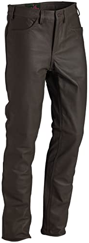 La Chasse Strapazier-Lederhose aus Büffelleder für Damen und Herren Trachtenhose Büffellederhose Jagdlederhose (25, Braun) von La Chasse