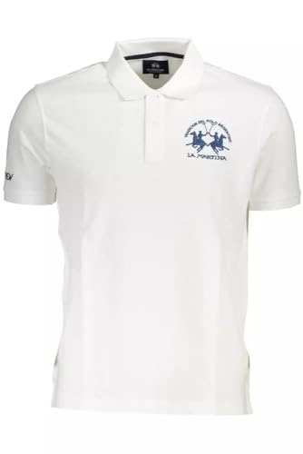 La Martina Elegantes weißes Baumwoll-Poloshirt für Herren, Weiss/opulenter Garten, XX-Large von La Martina