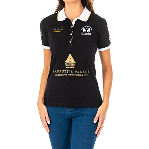 La Martina Kurzarm-Poloshirt, Schwarz , Small von La Martina