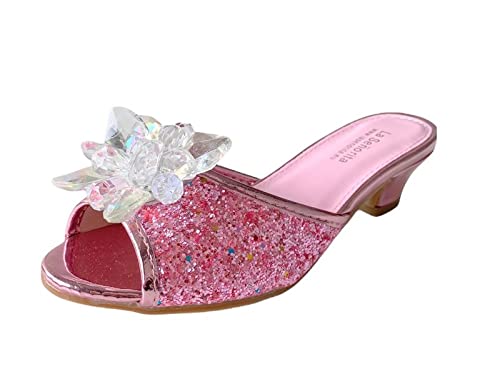 La Señorita Prinzessinnen Slippers Hausschuhe ELSA mit große Schneeflocke Rosa für Mädchen (numeric_31) von La Senorita