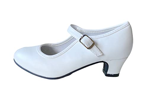 La Senorita Spanische Flamenco Verkleid Hochzeit Schuhe Weiß für Mädchen von La Senorita