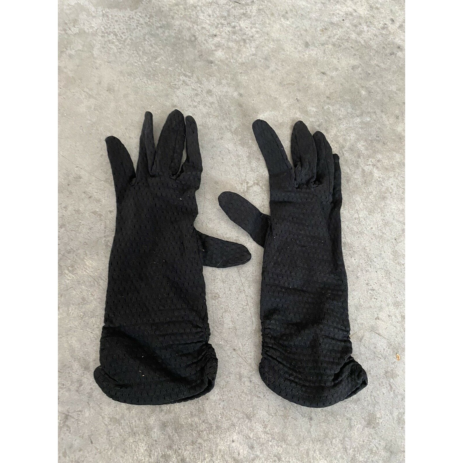 Vintage Mesh Stretch Handschuhe Damen Größe 7 von LaCroisette