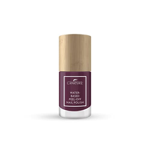 LaNature wasserbassierter Nagellack - Dunkles Weinrot - VEGAN - Waterbased Peel-Off Nail Polish - Passion Flower, 10 ml von LaNature