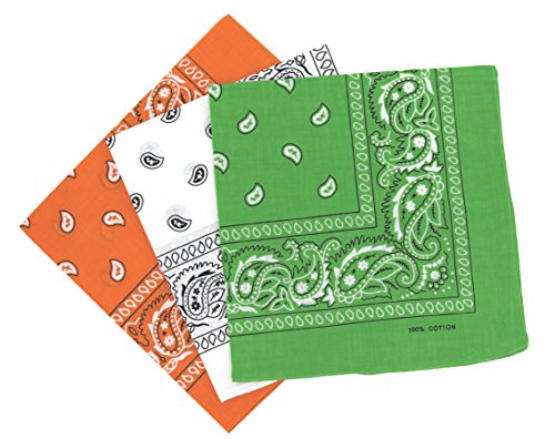 Set 3 bandanas paisley damen und herren 57x57cm von Laciteinterdite