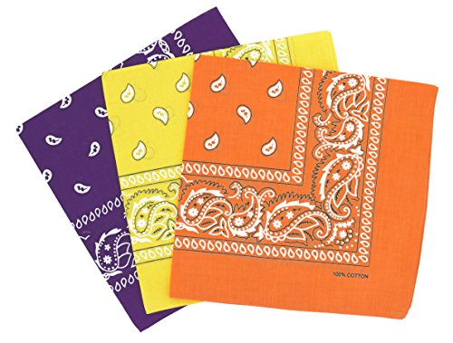 Set 3 bandanas paisley damen und herren 57x57cm von Laciteinterdite