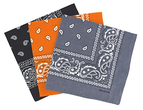 Set 3 bandanas paisley damen und herren 57x57cm von Laciteinterdite